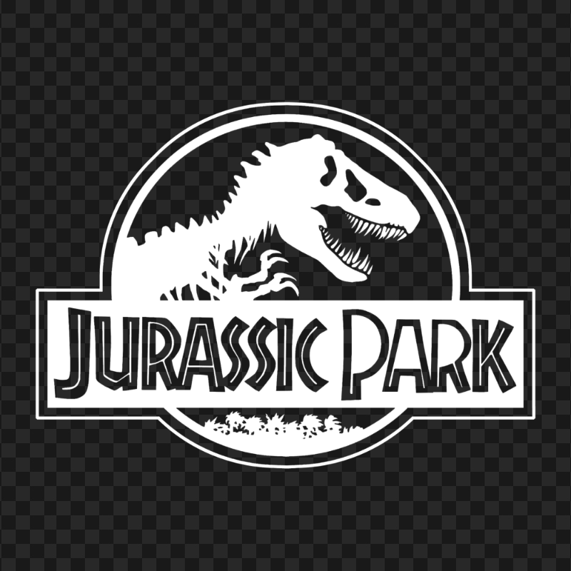 HD Jurassic Park White Logo PNG