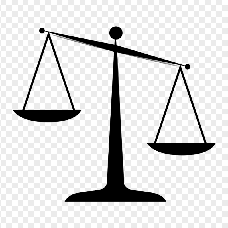 HD Justice Weighing Scale Law Black Silhouette PNG