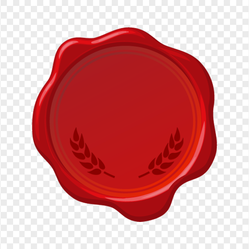 HD Leaf Wax Seal Stamp Certificate PNG