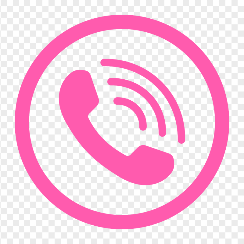 HD Light Pink Round Circle Phone Icon PNG