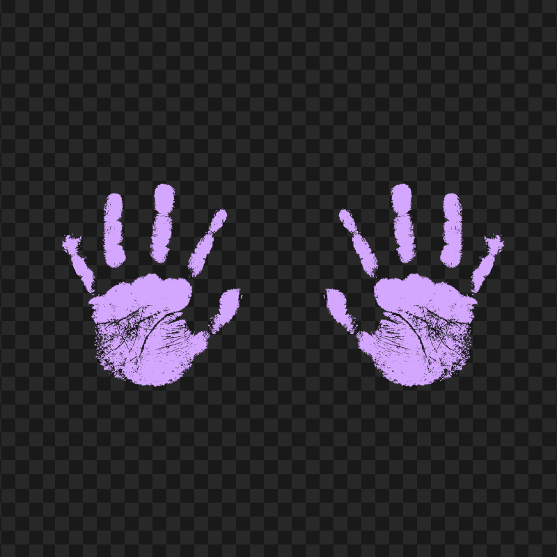 Translucent Purple Hand HD Light Purple Hand Print Silhouette Clipart PNG | Citypng