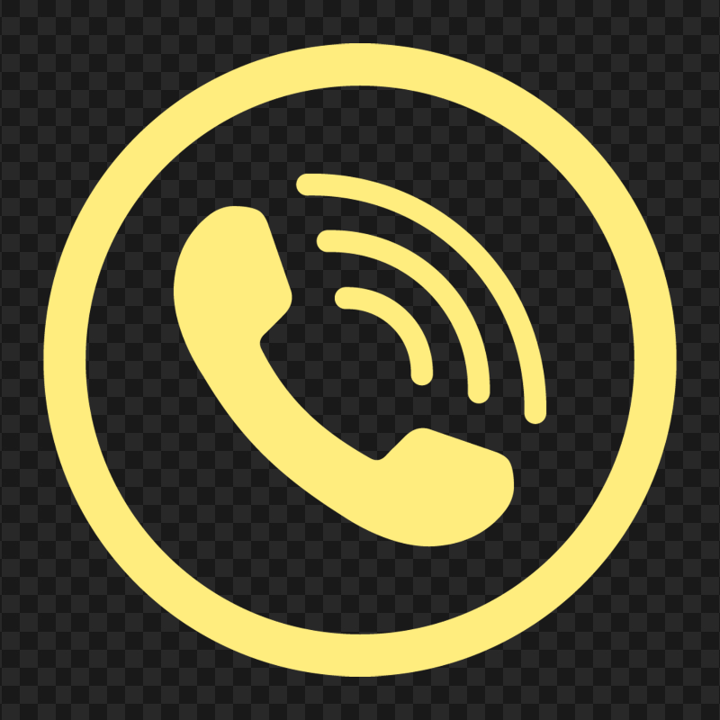 HD Light Yellow Round Circle Phone Icon PNG