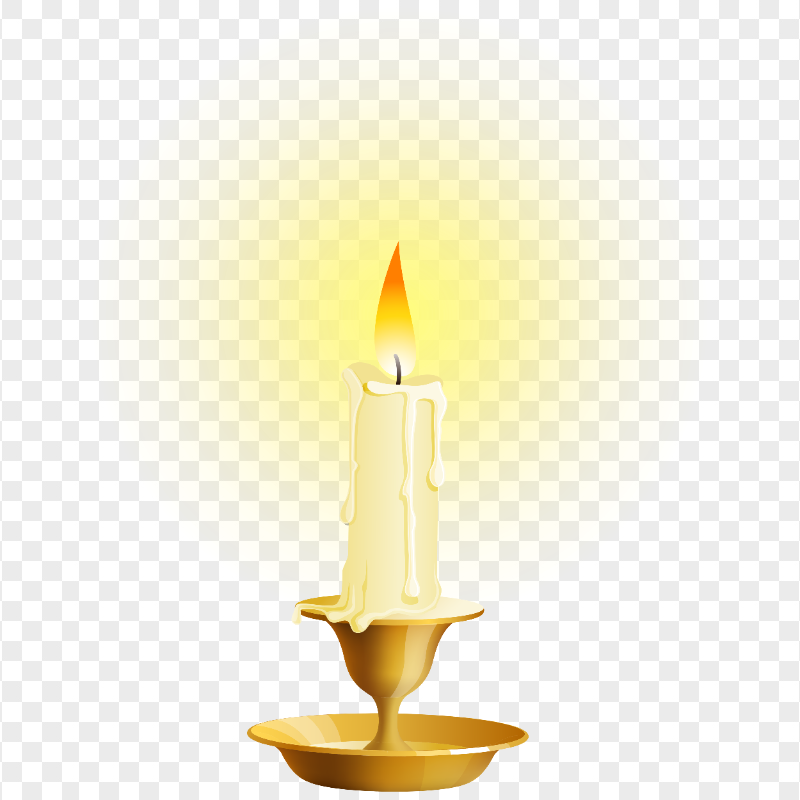 HD Lighted Candle Illustration PNG