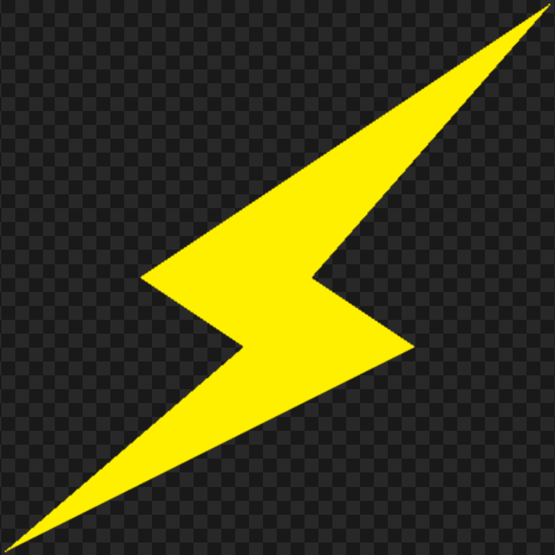 HD Lightning Thunderbolt Flash Yellow Icon PNG