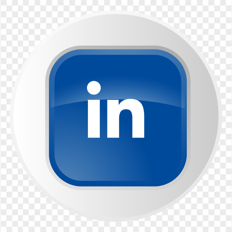 HD Linkedin Button Icon Transparent Background