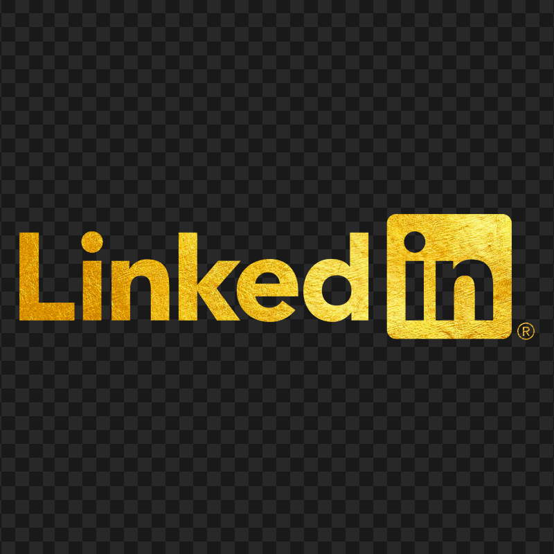 HD Linkedin Gold Text Logo Transparent Background