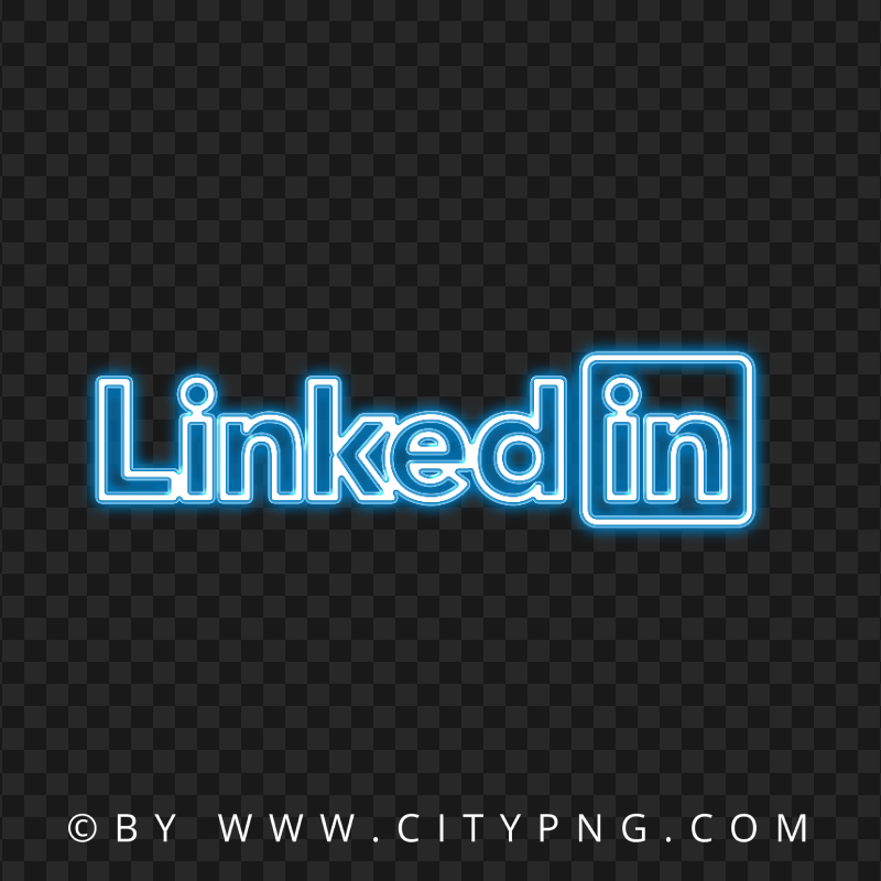 HD Linkedin Neon Logo Transparent PNG