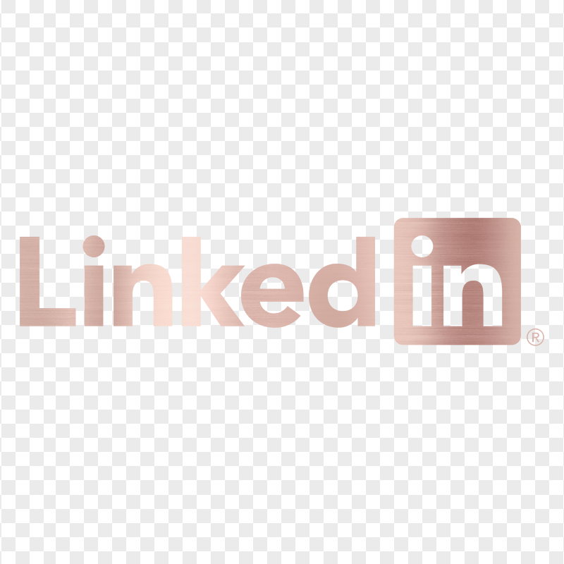 HD Linkedin Rose Gold Text Logo Transparent Background