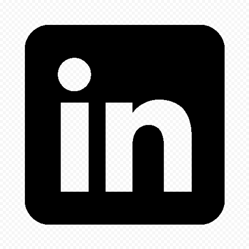 HD LinkedIn Square Black Icon Transparent Background Citypng