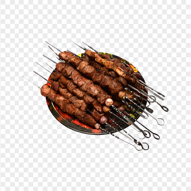 HD Liver Meat Cooked Kebab Skewer PNG
