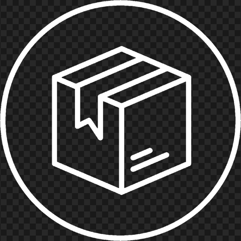 HD Logistics Parcel White Box Package Round Icon Transparent PNG