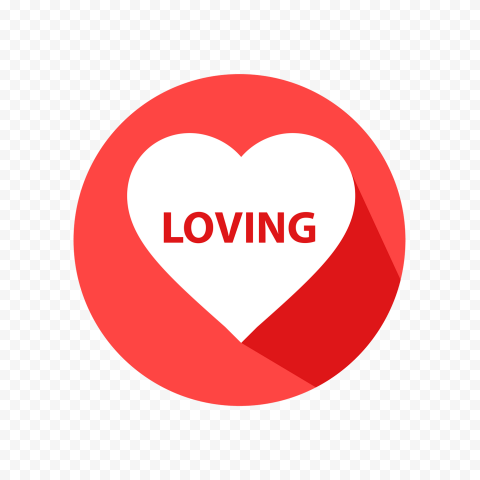 HD Loving Red Round Flat Icon Transparent PNG