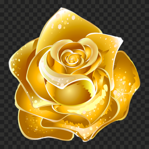 HD Luxury Gold Flower Rose Transparent PNG | Citypng