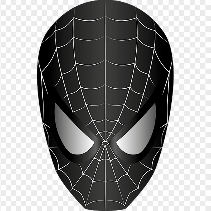 HD Mask Spiderman black PNG