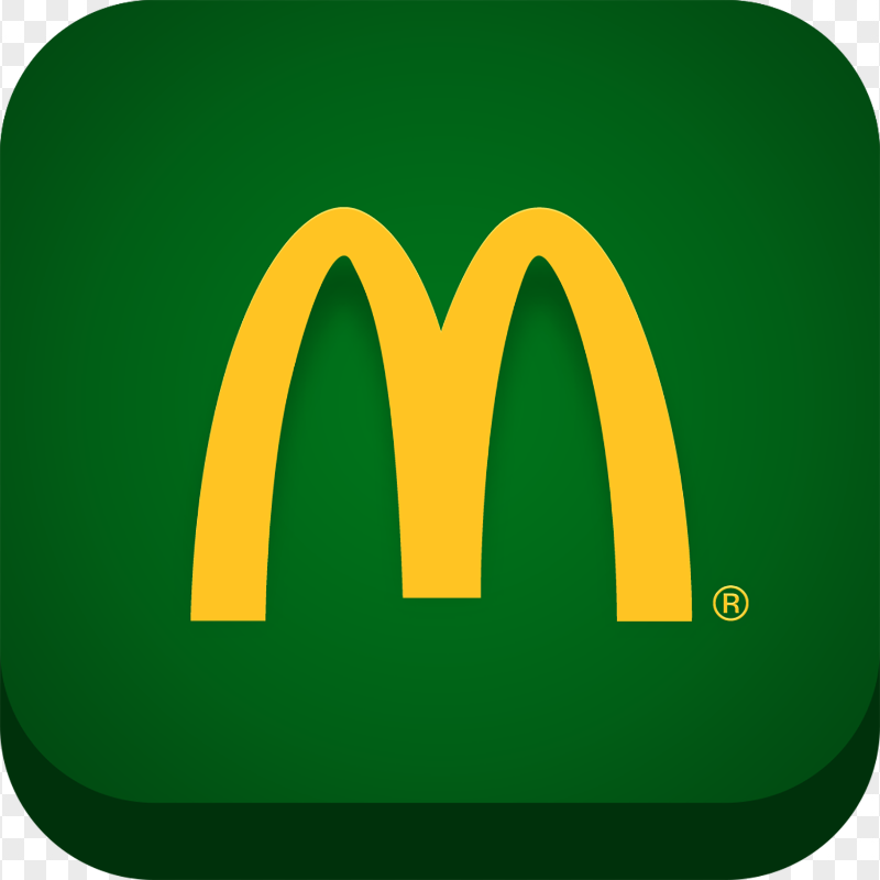 HD McDonald's Green Square App Logo Icon PNG Image