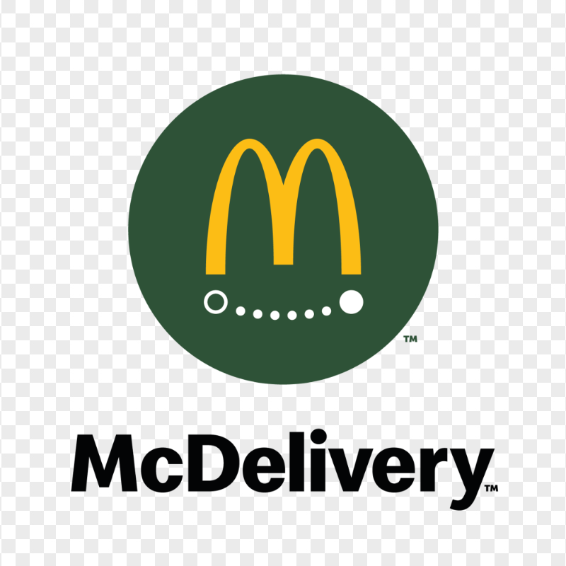 HD McDonald's McDelivery Green Logo Sign PNG Image