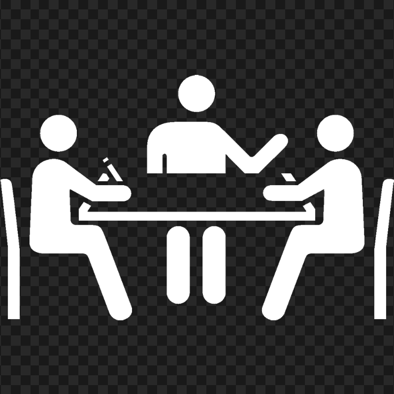 HD Meeting Conference White Icon Transparent Background