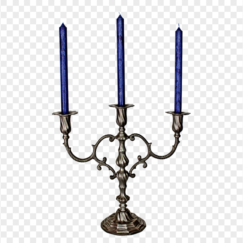 HD Metal Candelabra Candles Holder PNG