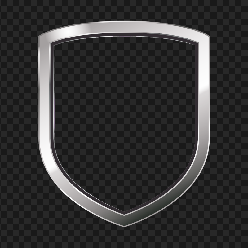 HD Metal Shield Outline Frame PNG