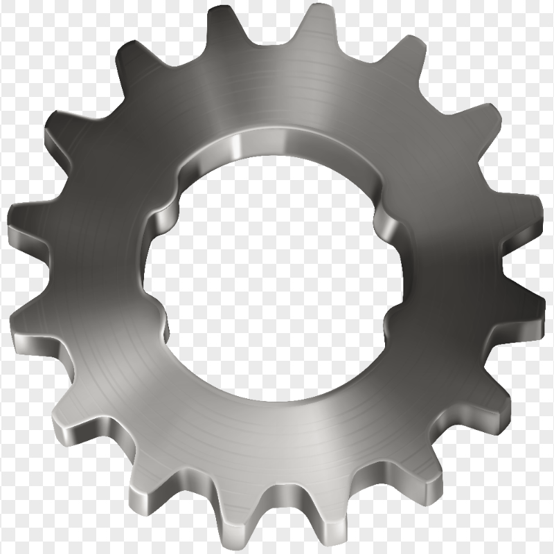 HD Metal Silver Gear Cogwheel PNG