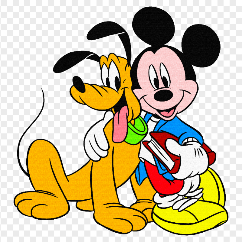 HD Mickey And Pluto Friends Cartoon Characters PNG