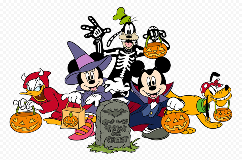 HD Mickey Mouse and Friends Halloween PNG