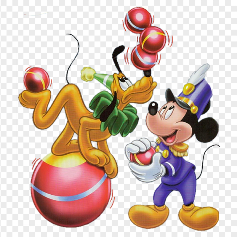 HD Mickey Mouse and Pluto Circus PNG