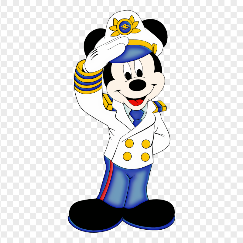 HD Mickey Mouse Captain Suit Transparent PNG