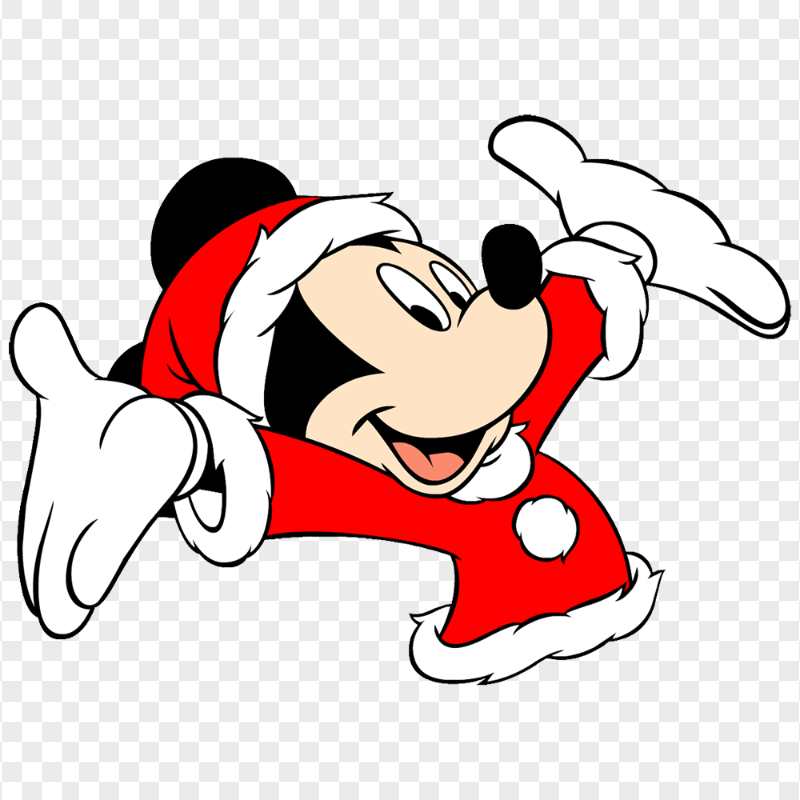 HD Mickey Mouse Christmas Santa Suit PNG