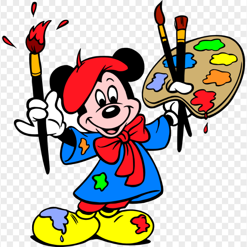 HD Mickey Mouse Painting Transparent PNG
