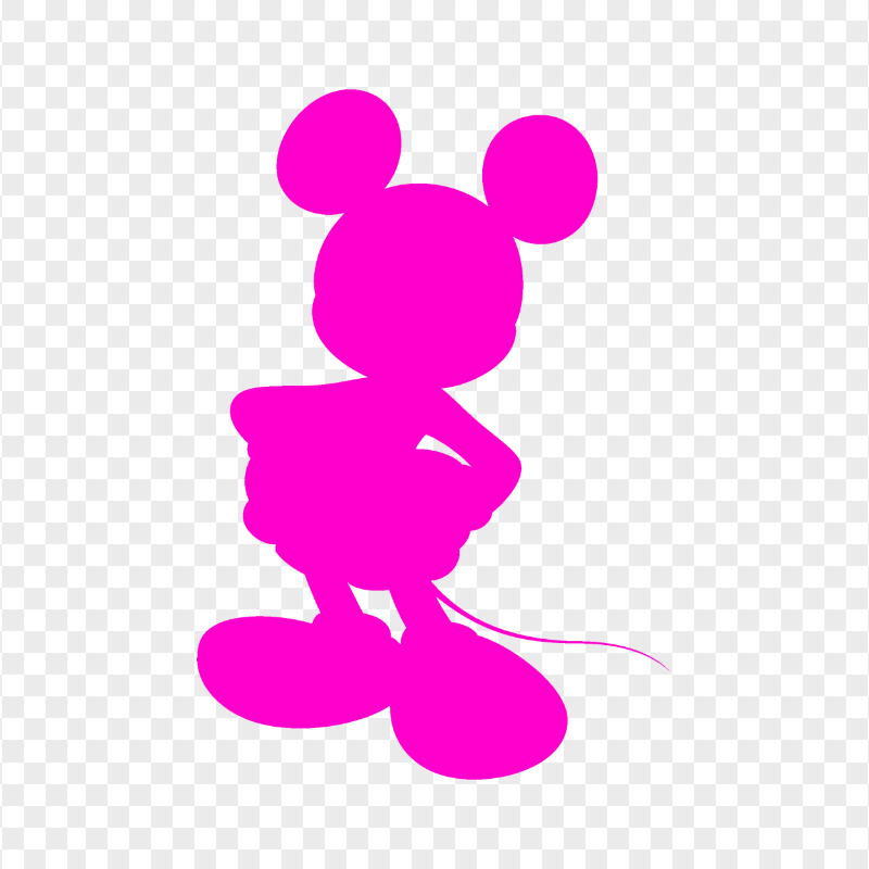 HD Mickey Mouse Pink Silhouette Transparent Background