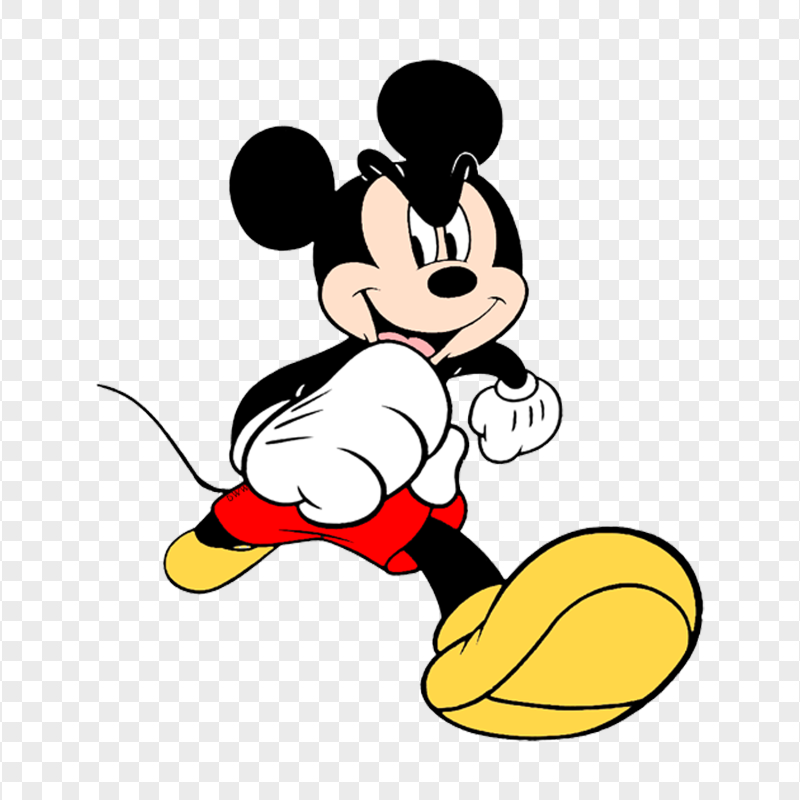 HD Mickey Mouse Running Character PNG