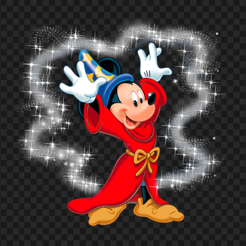 HD Mickey Mouse Sorcerer Wizard Magician PNG
