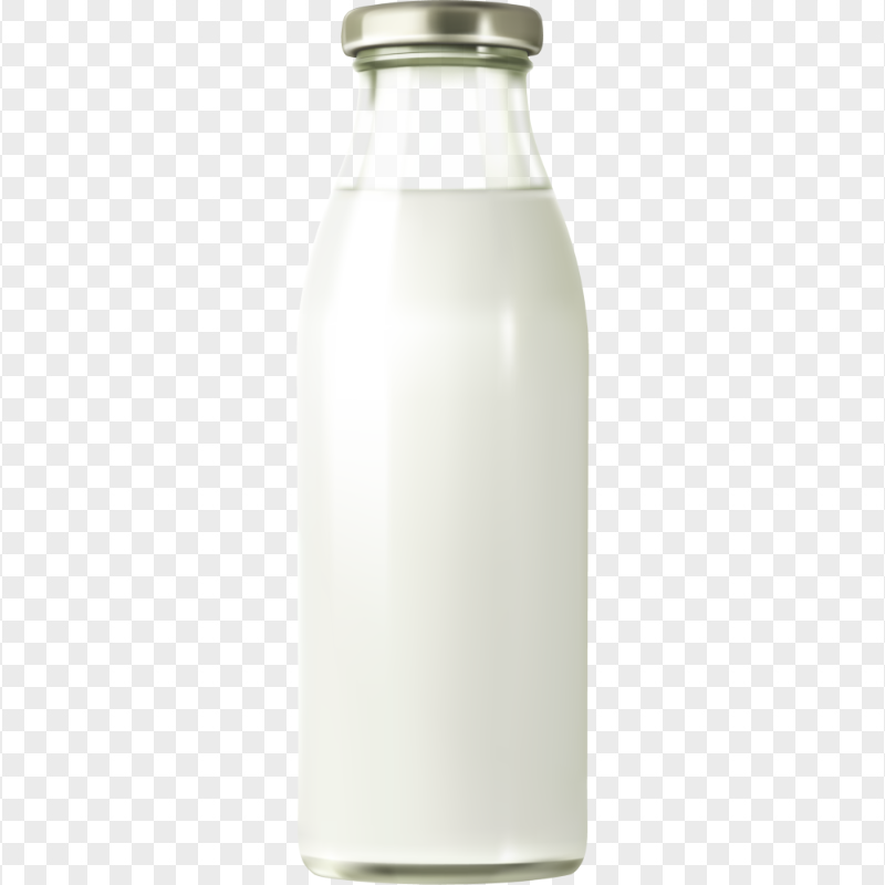 HD Milk Glass Bottle With Lid PNG