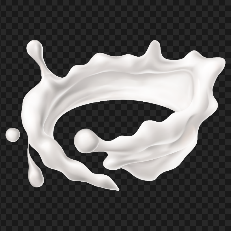 HD Milk Splash Transparent Background