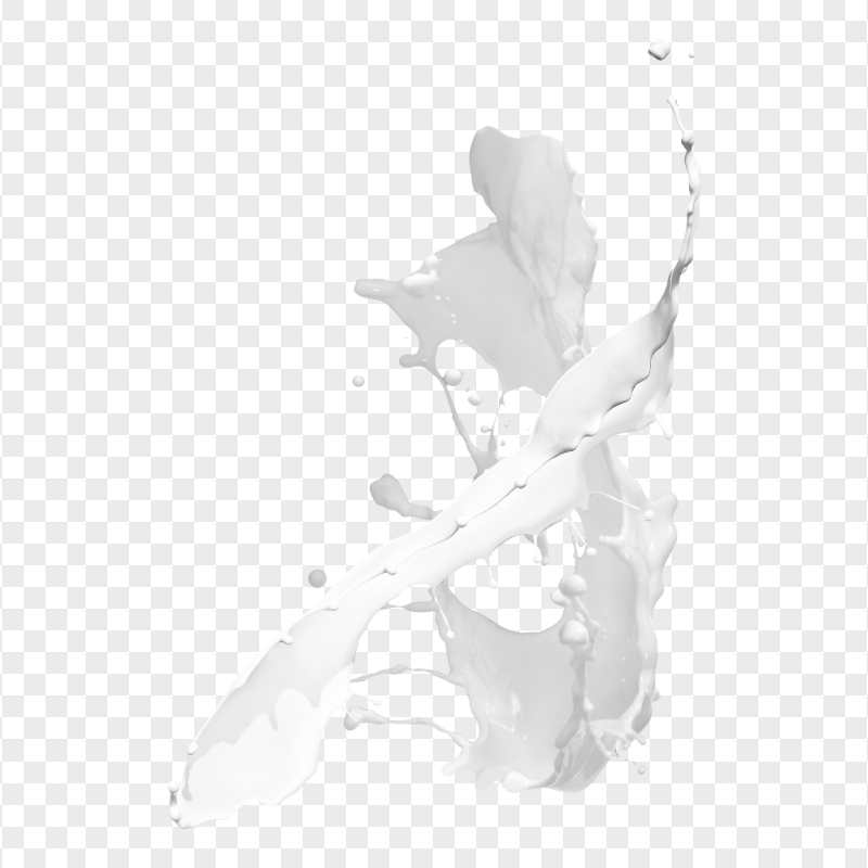 HD Milk Splatter White Liquid Splash PNG