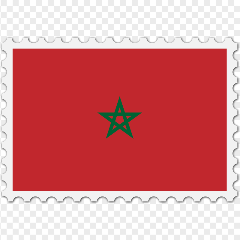 HD Morocco Flag Postage Stamp PNG
