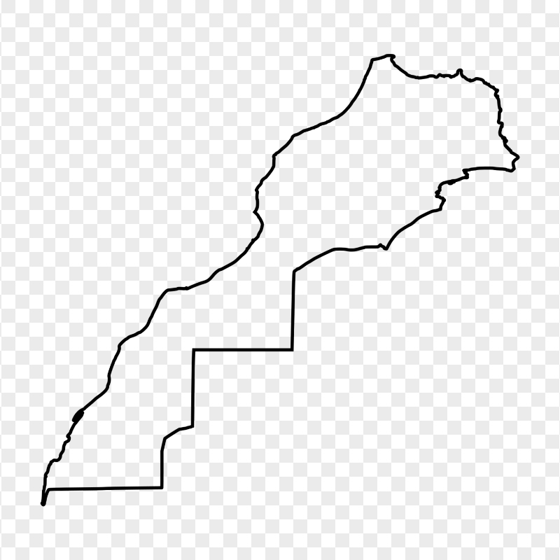 HD Morocco Map Outline PNG