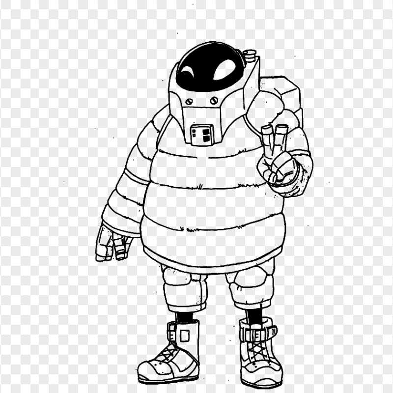 HD My Hero Academia Outline Thirteen Character PNG