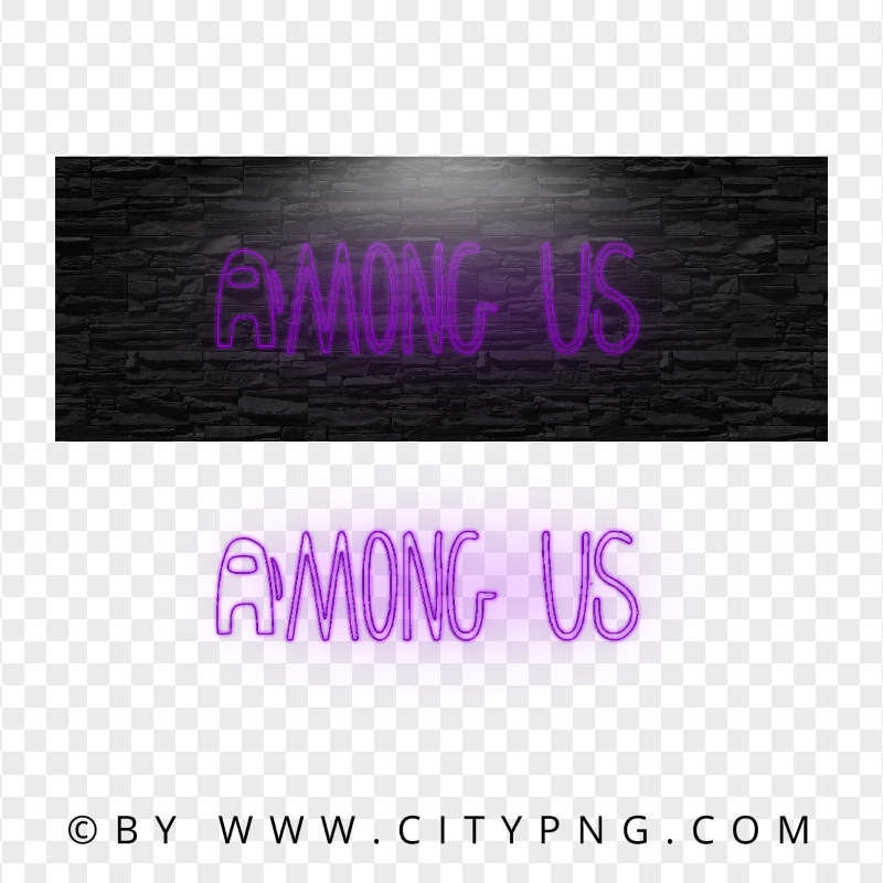 HD Neon Among Us Crewmate Logo PNG