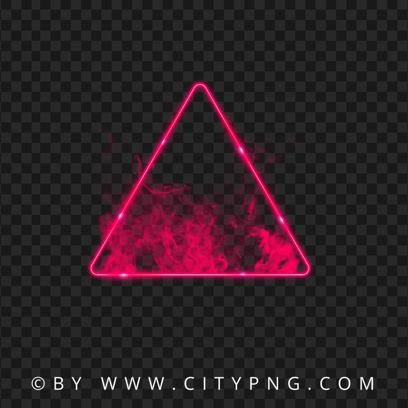 HD Neon Pink Triangle With Smoke Transparent PNG
