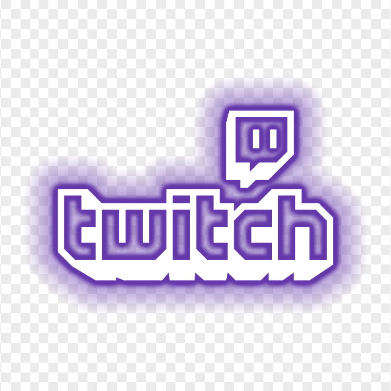 HD Neon Purple Twitch Logo Transparent Background PNG