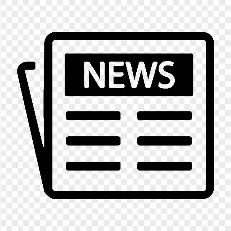 HD Newspaper News Press Black Icon PNG