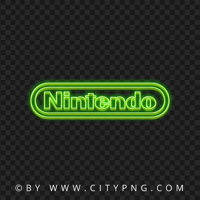HD Nintendo Green Neon Logo PNG