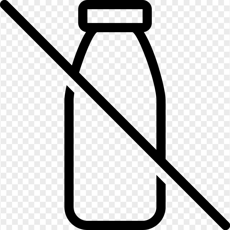 HD No Bottle Black Icon PNG