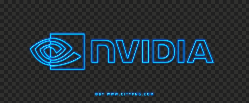 HD Nvidia Blue Neon Logo Transparent Background | Citypng
