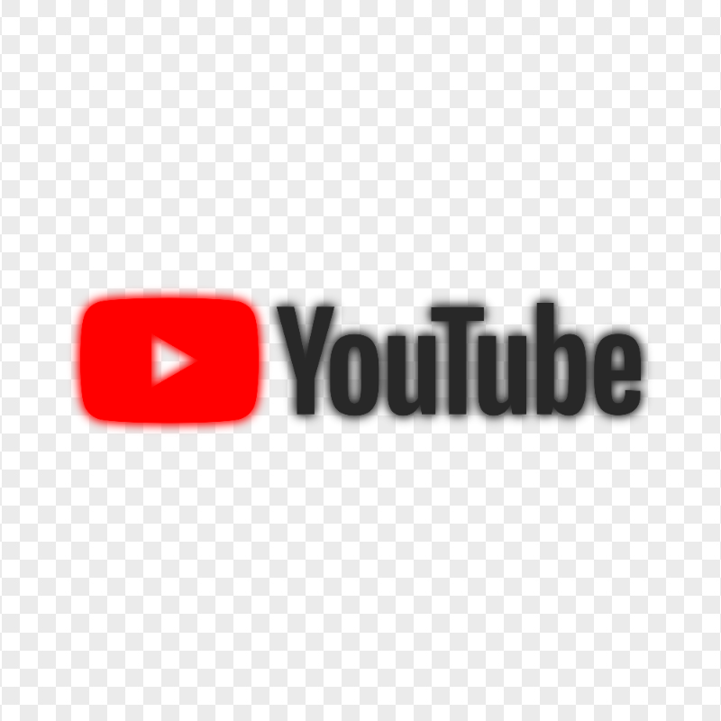 HD Official Youtube YT Logo Neon Effect PNG