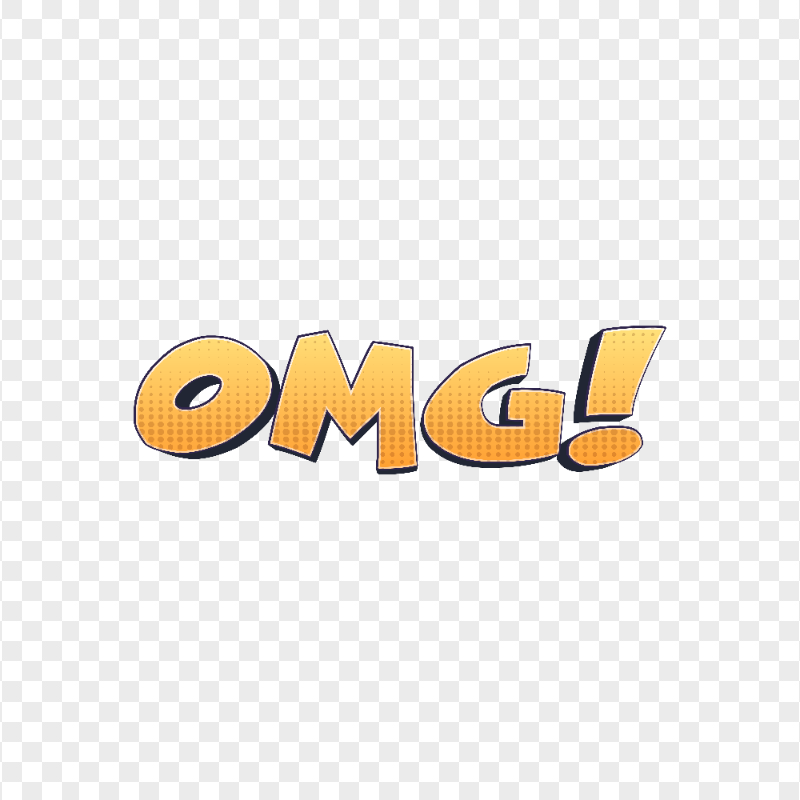 HD OMG! Cartoon Comic Word Expression PNG