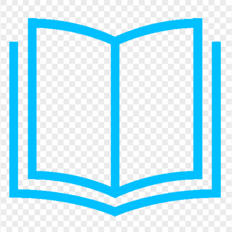 HD Open Book Blue Icon Symbol Transparent PNG