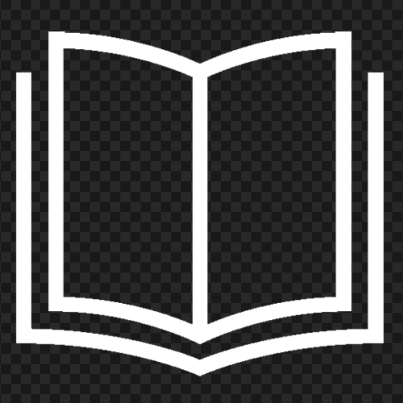 HD Open Book White Icon Symbol Transparent Background